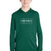 Team 365 Youth Zone Performance Hoodie (Navy, Forest Green) - Image 2